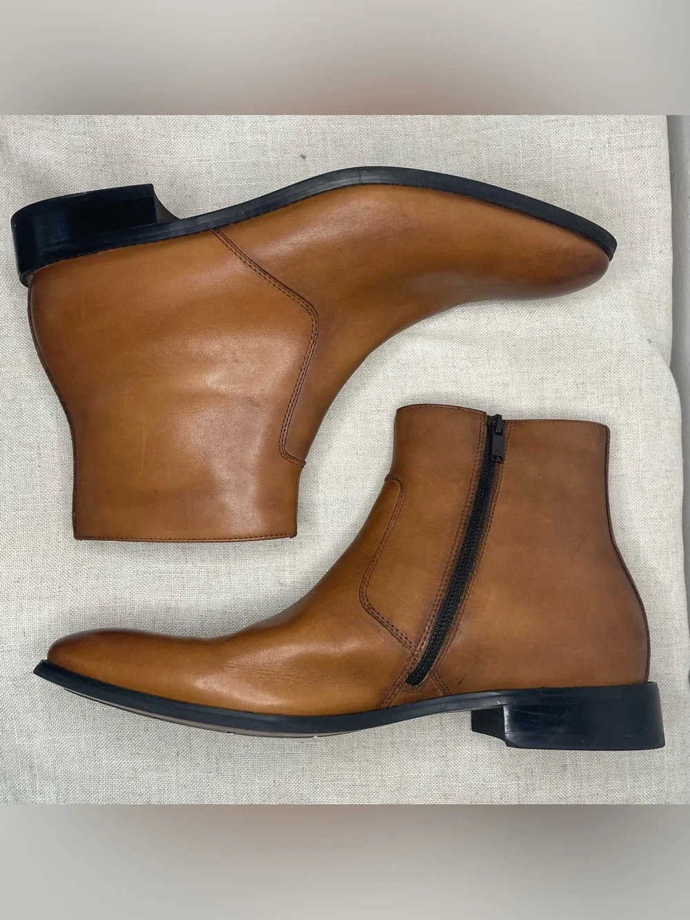 Kenneth Cole Tally Leather Chelsea Side-Zip Ankle Dress Boots